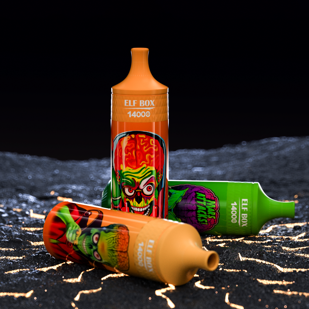 vapeablehouse.com ELF BOX RGB 14k(14000) Puffs 0% 2% 3% 5% Nicotine 25ml e-liquid RGB-Light Lanyard Disposable Vape Pen