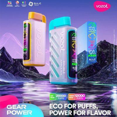 vapeablehouse.com VOZOL Gear Power 20K(20000) Puffs Full-Screen Display 20mL E-liquid 5% (50mg) Nicotine USB Type-C Charging Disposable Vape