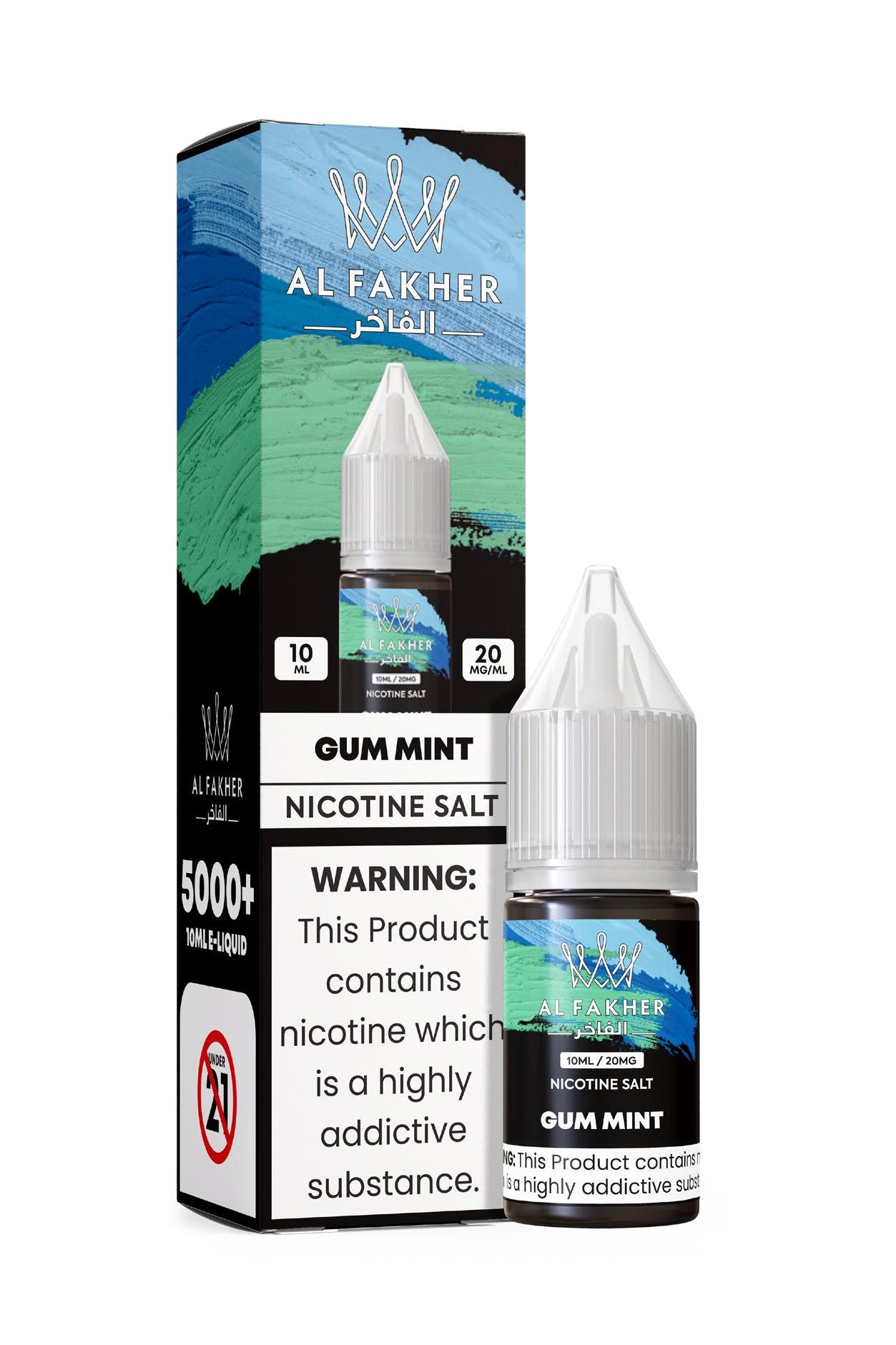 vapeablehouse.com Gum Mint 20MG Strengths 10ML 5000+ Nic Salt E-LIQUIDS by Al Fakher