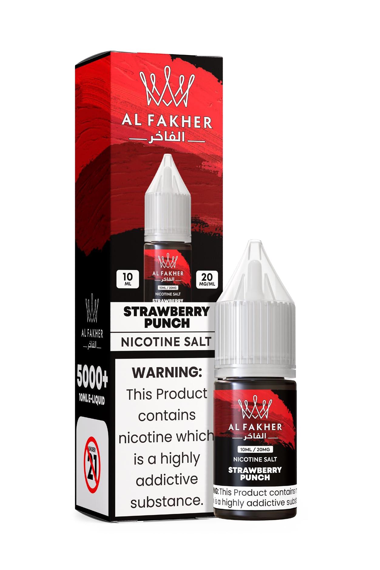 vapeablehouse.com Strawberry Punch 20MG Strengths 10ML 5000+ Nic Salt E-LIQUIDS by Al Fakher