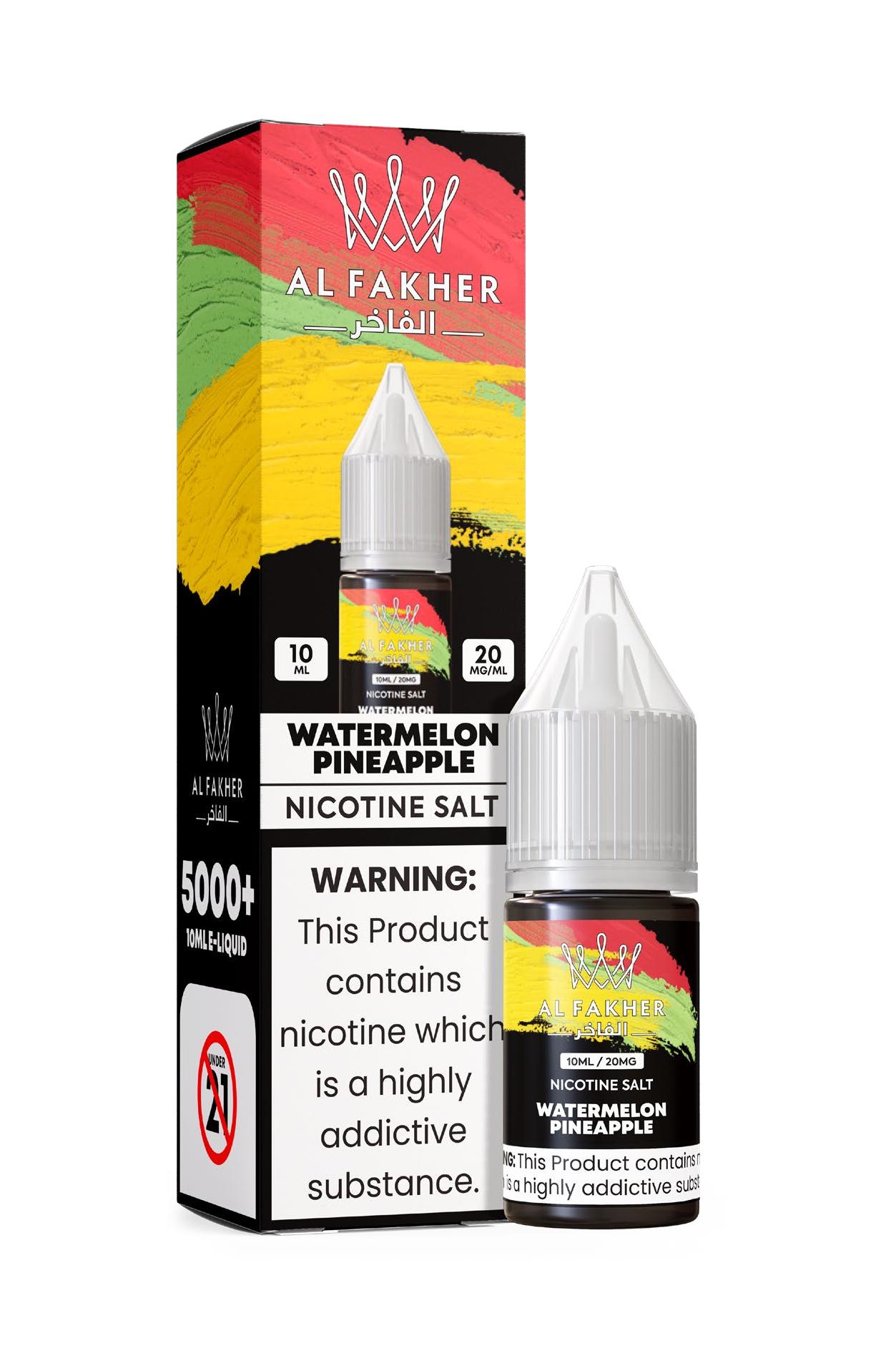 vapeablehouse.com Watermelon Pineapple 20MG Strengths 10ML 5000+ Nic Salt E-LIQUIDS by Al Fakher